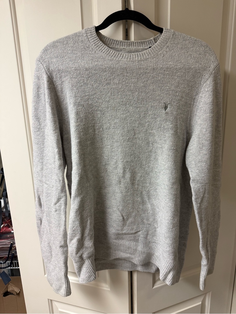 All Saints Light Gray Crewneck Sweater